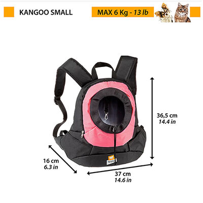 Ferplast Kangoo Small Dog Backpack Carrier Pink 41x20x43 cm