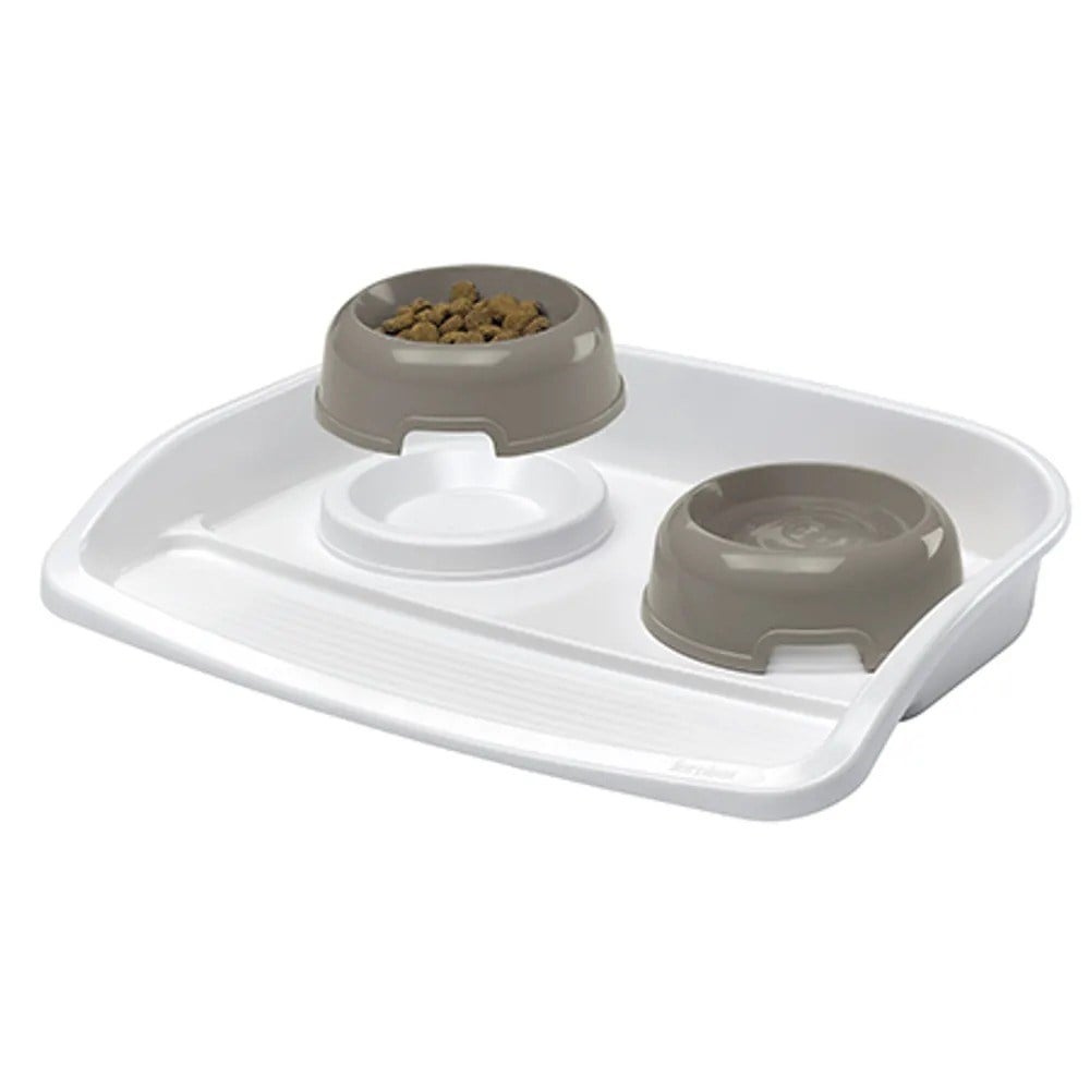 Ferplast Maxi Lindo Double Pet Bowl with Spill Tray 0.5L x 2