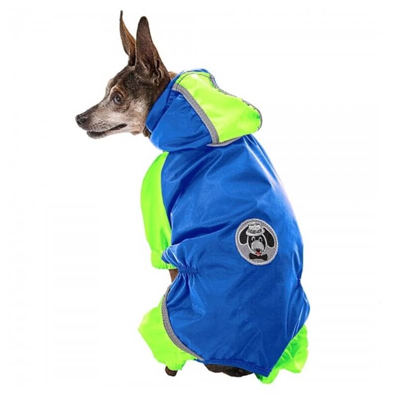 Ferplast Sporting Blue Dog Raincoat Reflective Safety Jacket 43cm