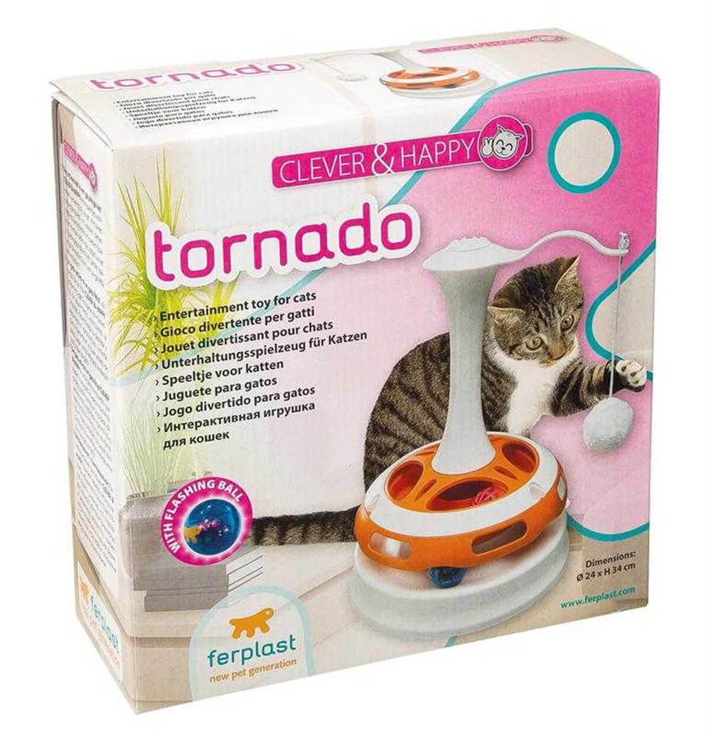 Ferplast Tornado Spinning Pyramid Interactive Cat Toy 34 cm