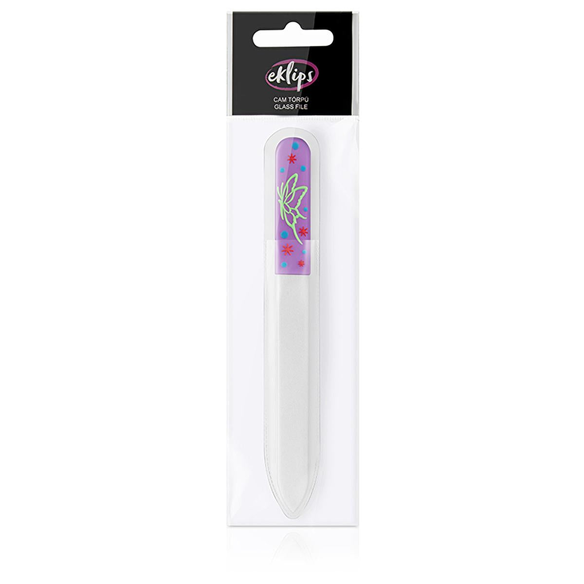 Eklips Glass Nail File AC84229S - Double-Sided Nail Care Tool for Gentle Shaping and Hygiene Eklips Glass Nail File - Gentle & Hygienic Nail Care Glass nail file, Nail care tool, Tempered glass nail filer, Double-sided nail file, Hygienic nail care, Nail shaping, Nail shortening, Gentle nail care, Fragile nails, Brittle nails, Hygiene, Personal care, Cosmetics, Beauty tools, Nail grooming