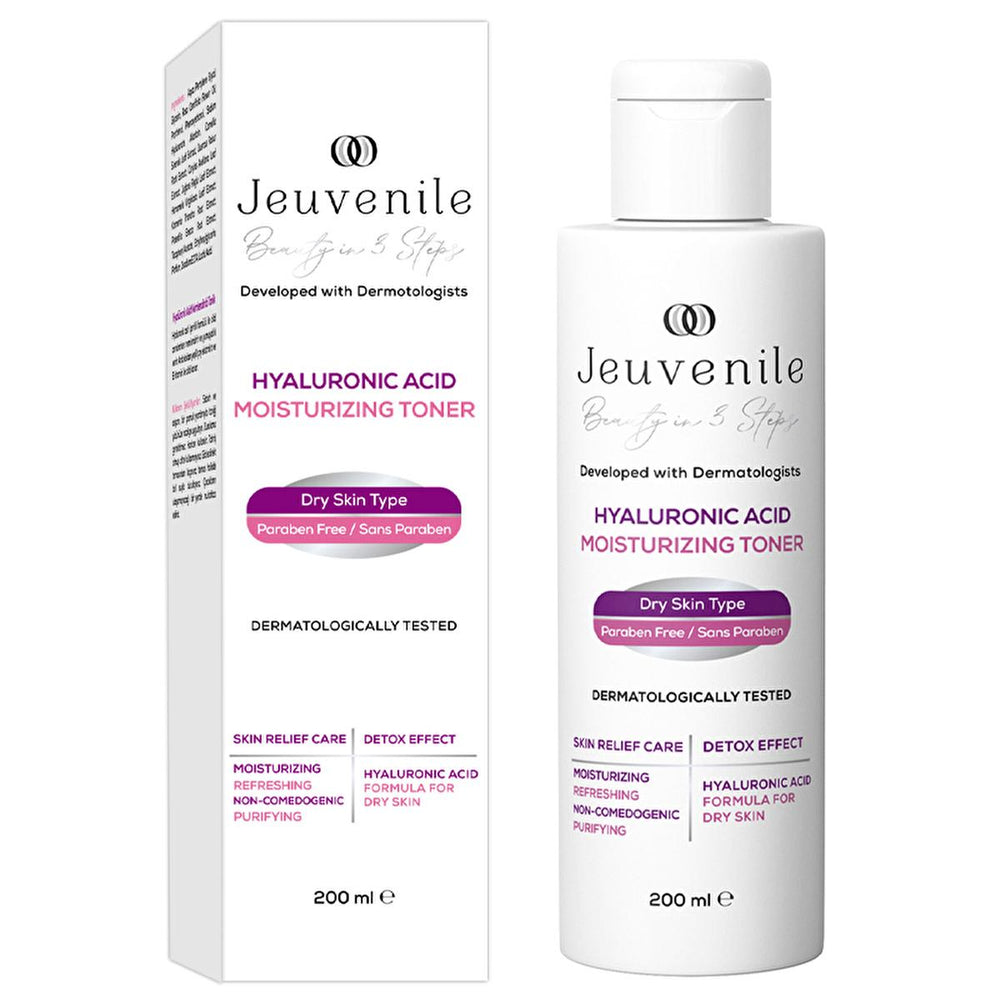 Jeuvenile Hyaluronic Acid Toner with Anti-Aging Benefits - 200ml Moisturizing Toner for Dry, Sensitive Skin - Toner