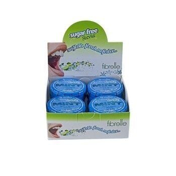 Fibrelle Stevia Mint Sugar-Free Mints Refreshing Breath 12g 12-Pack