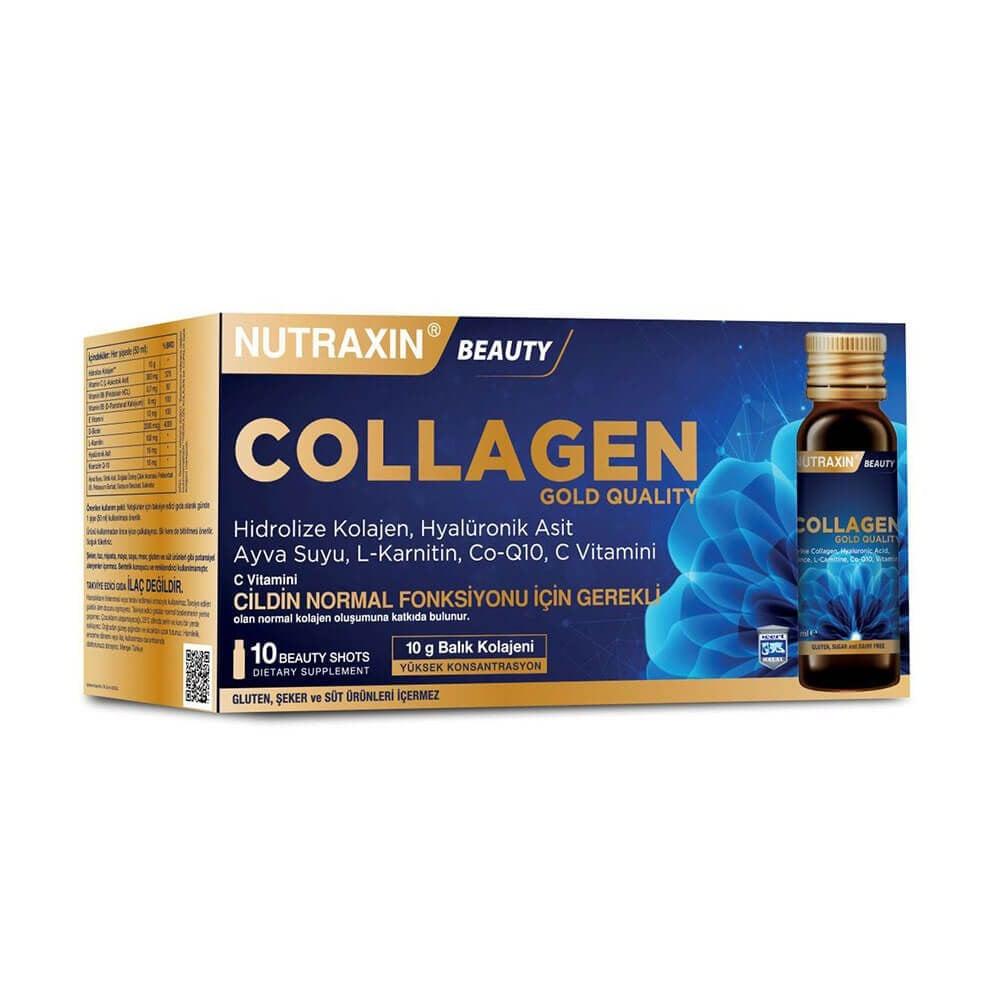 nutraxin gold collagen 10 shots package, nutraxin gold collagen shot bottle Nutraxin Gold Collagen 10 Shots - 50 ml Shots Nutraxin Gold Collagen - 10 Shots | 50 ml Each nutraxin, gold-collagen, liquid-supplement, skin-care, beauty, health, wellness, fitness, collagen-shots, ai-generated