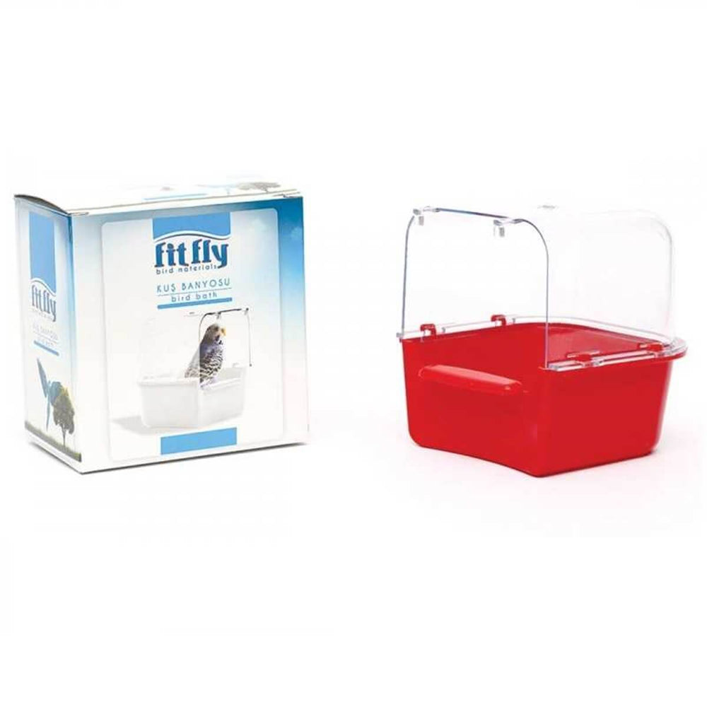 Fit Fly Budgie Bird Bath 10 cm - Easy-Clean Bathing Dish for Parakeets