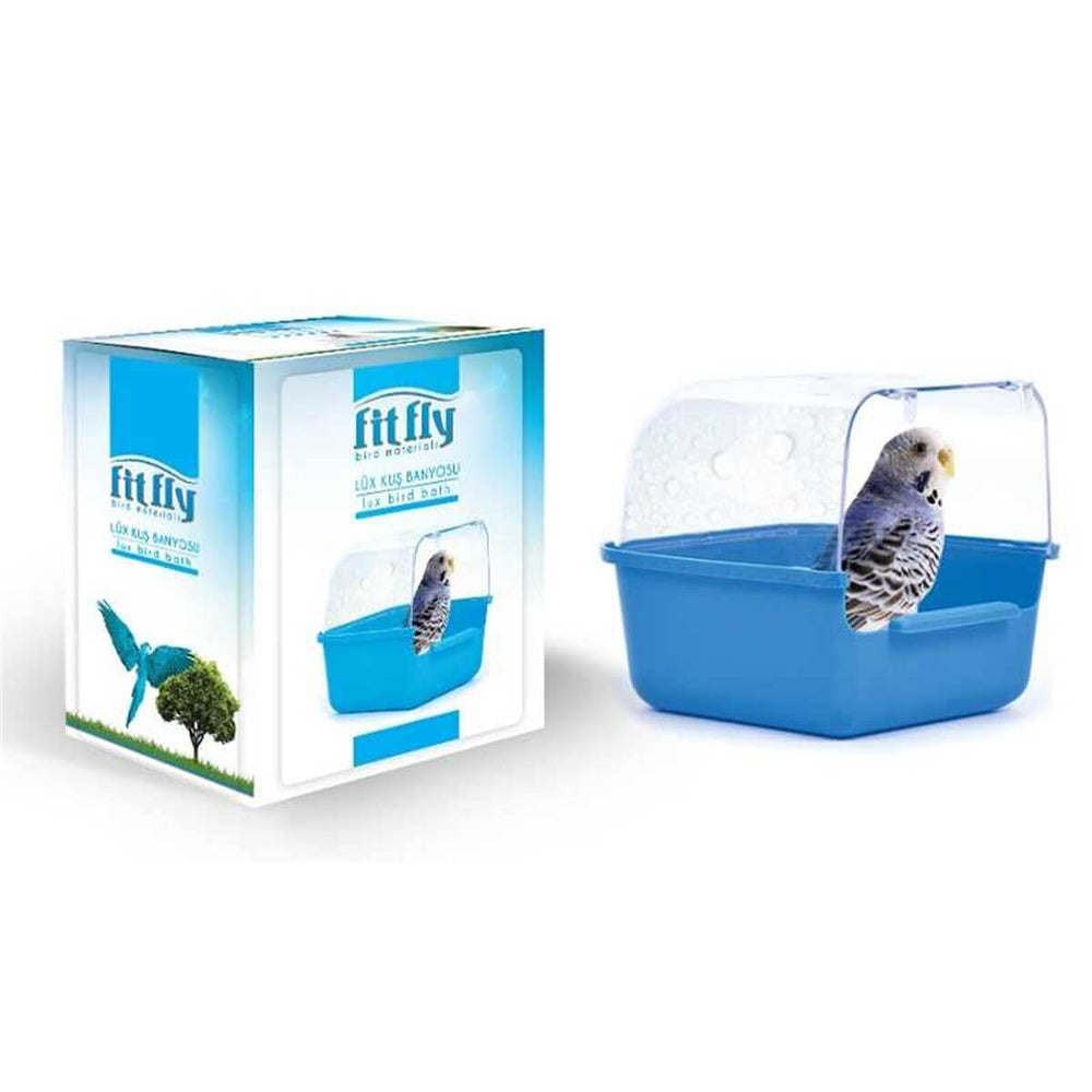 Fit Fly Lux Bird Bath for Parakeets 12 cm - Easy-Clean Cage Bathing Dish