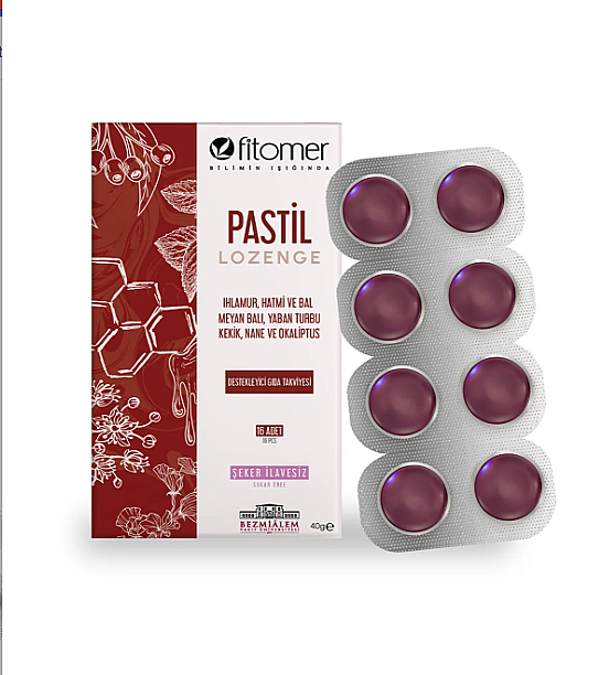 Fitomer Linden Pastil Lozenges for Throat Comfort 16 Count
