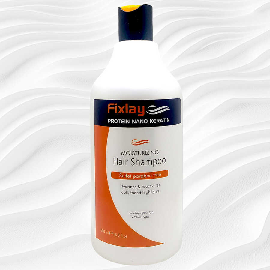 Fixlay Keratin Shampoo, Moisturizes Hair, 500 ML