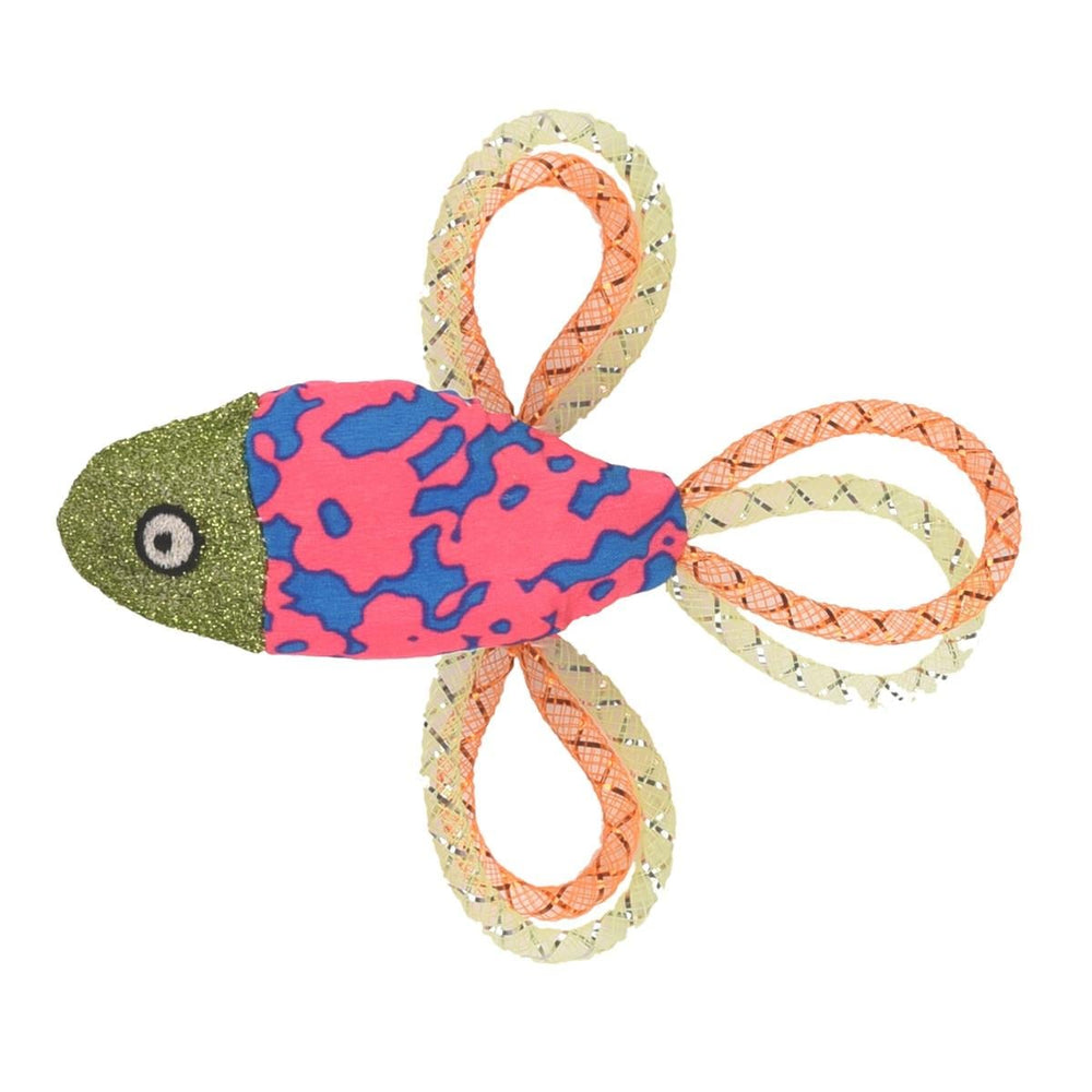 Flamingo Glitter Fish Cat Toy Reflective Play Surface 12.5cm