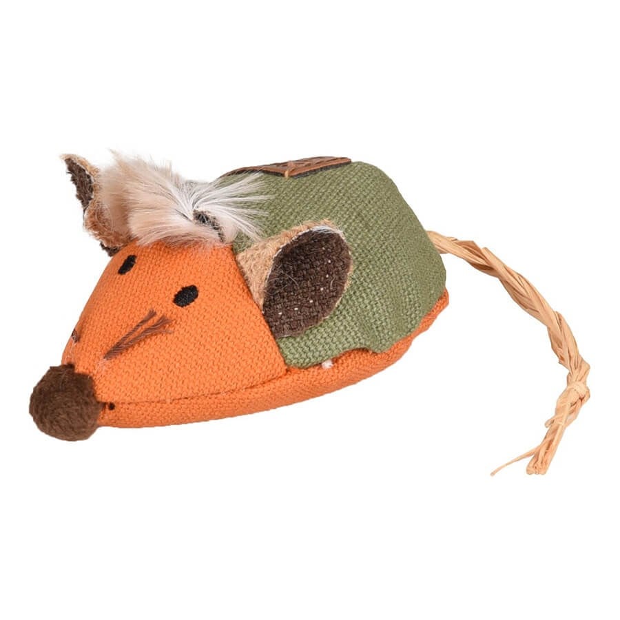 Flamingo Cat Natura Delight Electronic Squeaking Mouse Toy 16cm