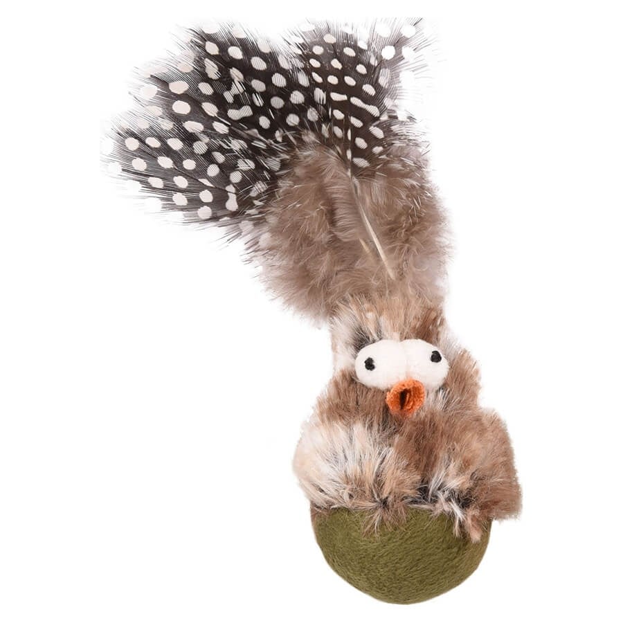 Flamingo Cat Natura Delight Electronic Rolling Feather Toy