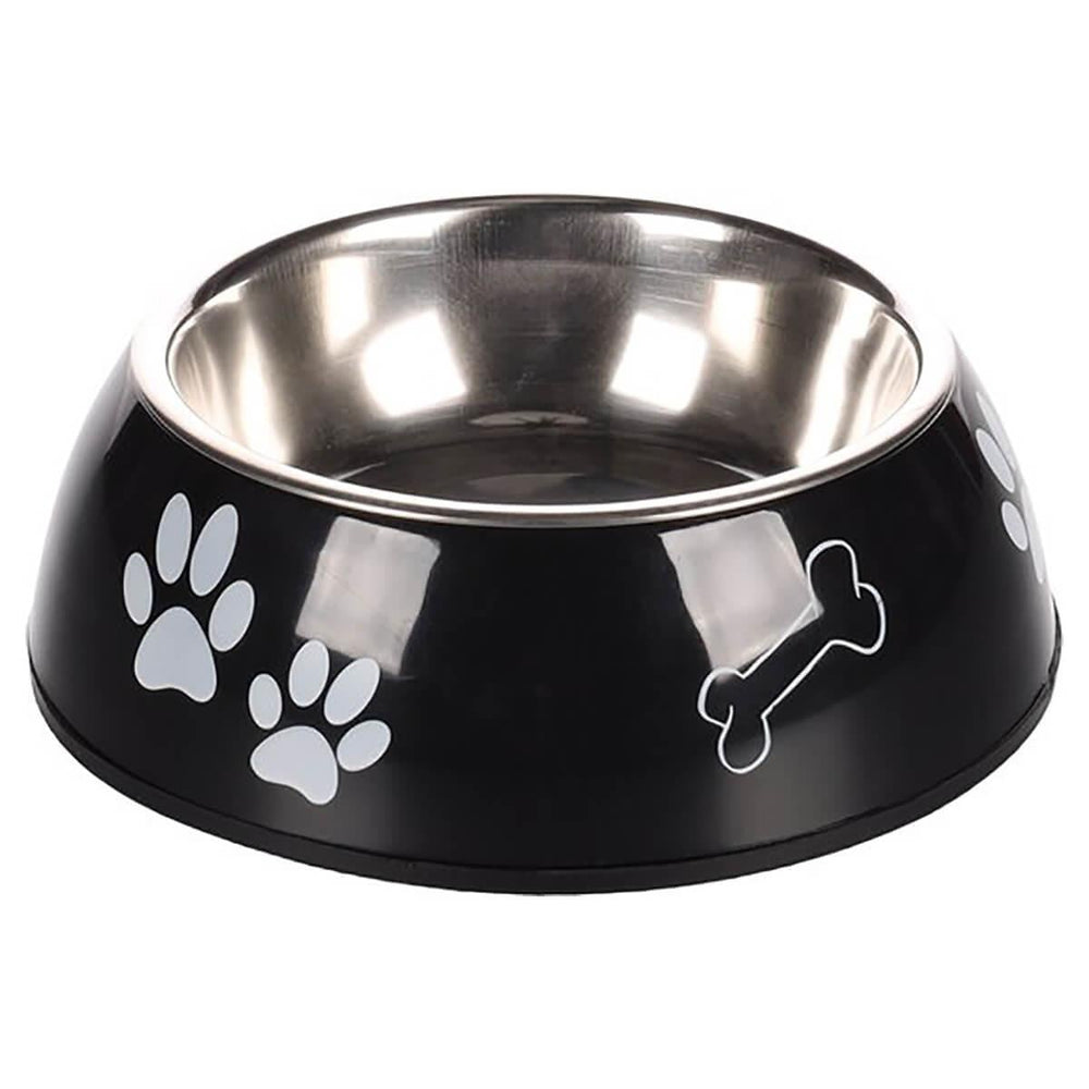 Flamingo Divar Paw Print Metal Dog Bowl Large 900 ml