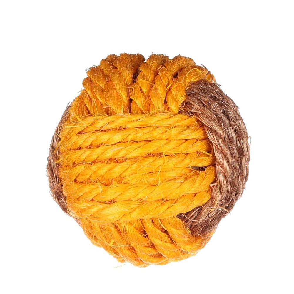 Flamingo Justo Knotted Wicker Toy Ball for Cats 5.5cm