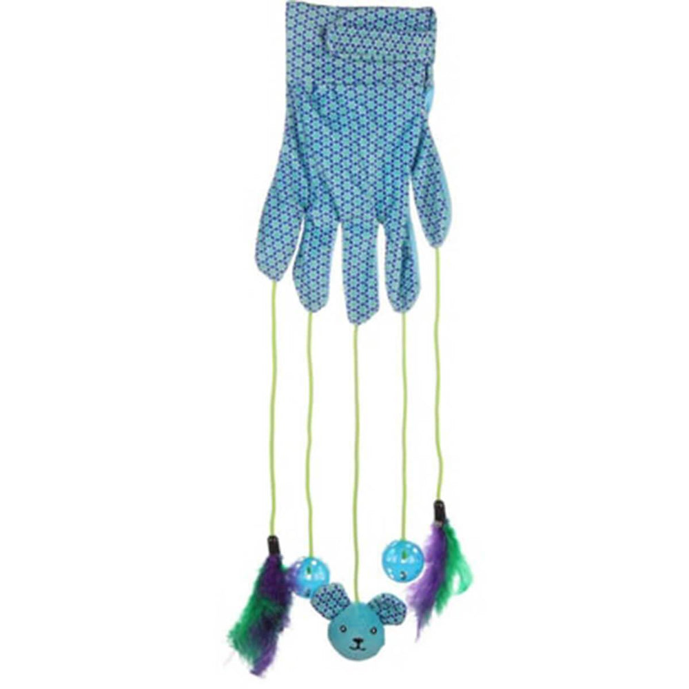 Flamingo Marion Feather & Ball Interactive Cat Toy Glove