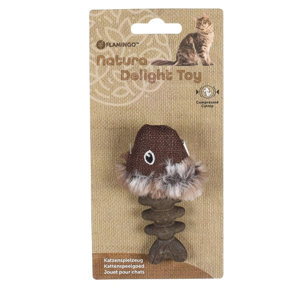 Flamingo Natura Catnip Fish Cat Toy, Durable Fabric, Compact Size