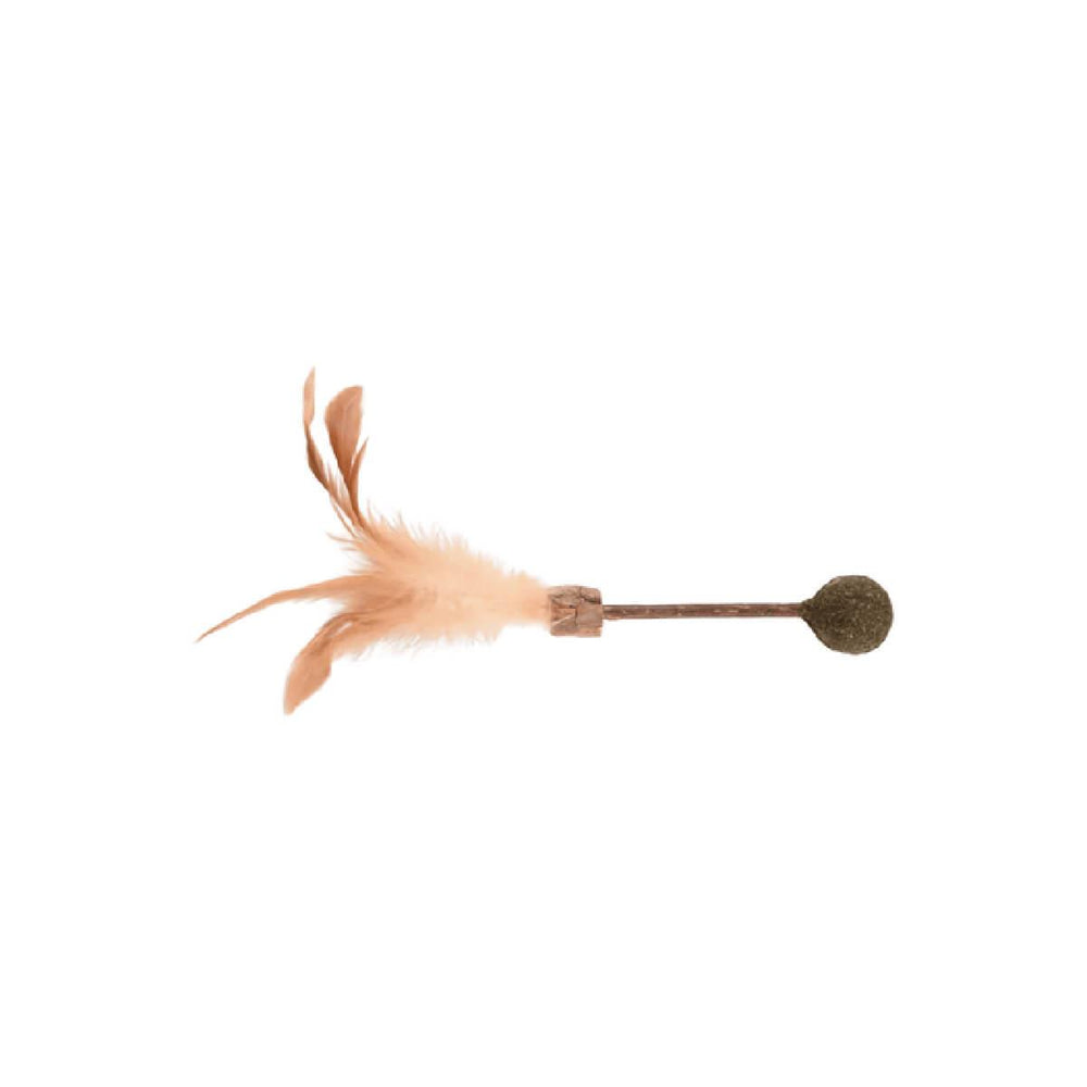Flamingo Topsy Matatabi Feather Cat Toy for Play and Dental Care
