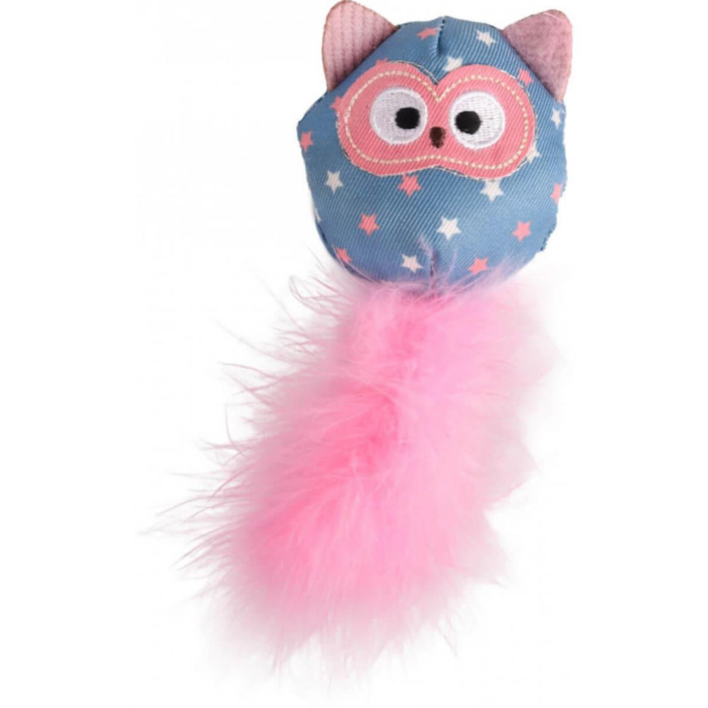 Flamingo Winny Feathered Owl Cat Toy for Natural Play 14cm