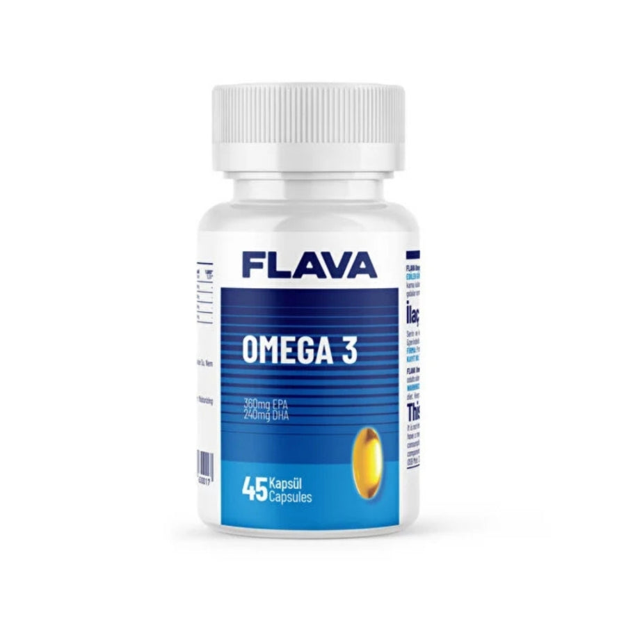 Flava Omega 3 Dietary Supplement for Wellness 45 Capsules