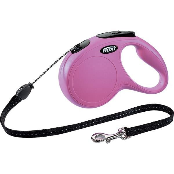 Flexi Black Design Pink 5m Retractable Tape Dog Leash Large