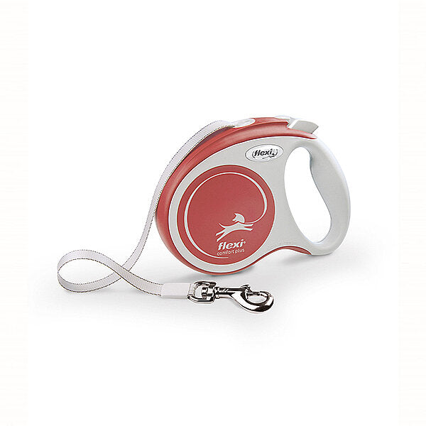 Flexi Comfort Plus Retractable Tape Dog Leash 5m Light Red S