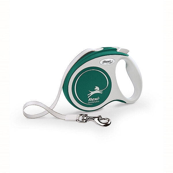Flexi Comfort Plus Retractable Tape Leash Green 5m Small