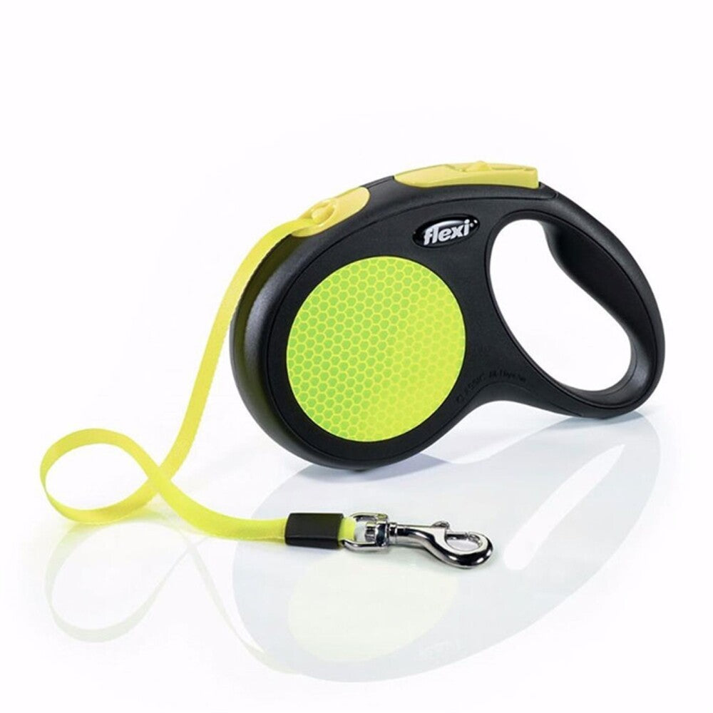 Flexi Neon Retractable Tape Dog Leash Medium 5m