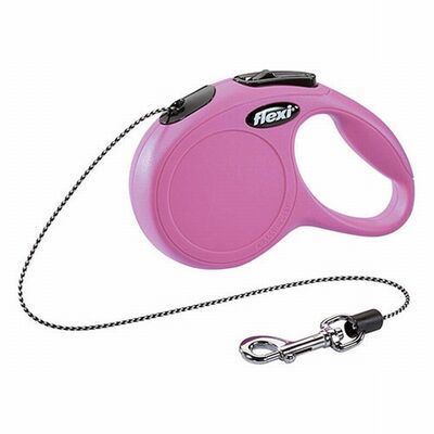 Flexi New Classic Retractable Cord Dog Leash XS Pink 3m
