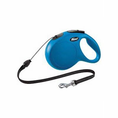 Flexi New Classic Retractable Cord Dog Leash Blue Medium 8m