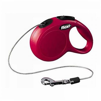 Flexi New Classic Retractable Cord Dog Leash Red Medium 5m