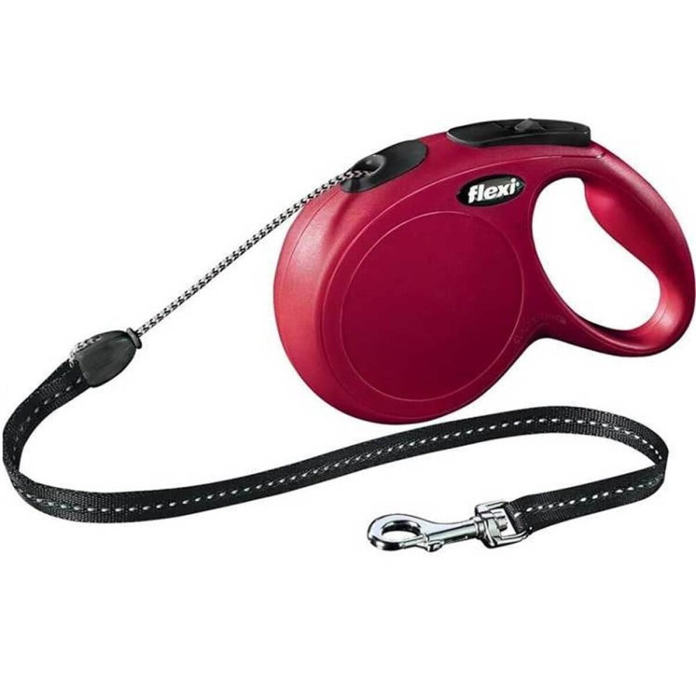 Flexi New Classic Retractable Cord Dog Leash Red M 8m