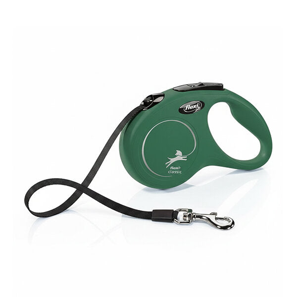 Flexi New Classic Retractable Tape Leash Green Large 5m
