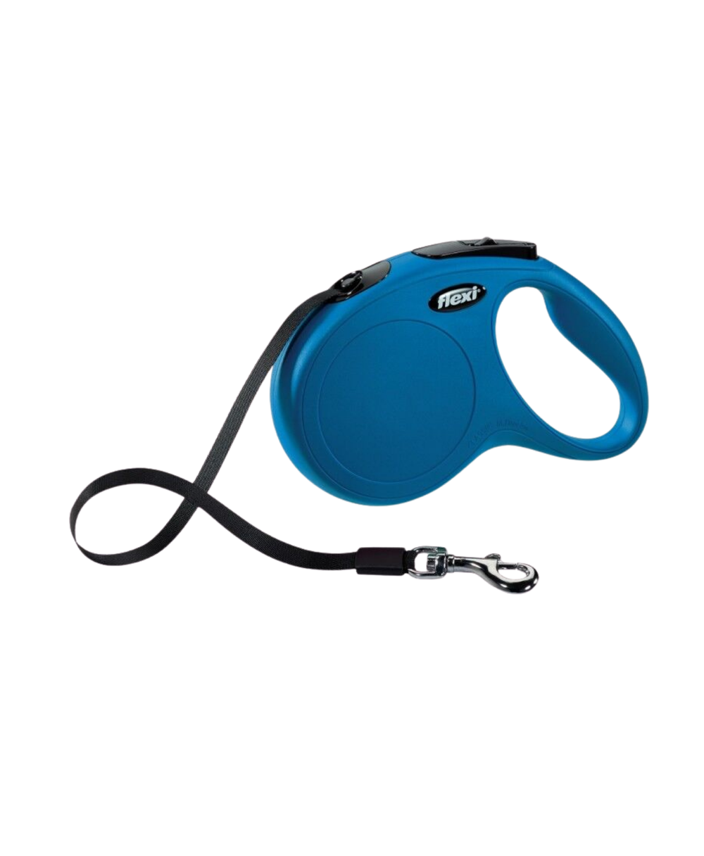 Flexi New Classic Retractable Tape Leash Large Blue 8m