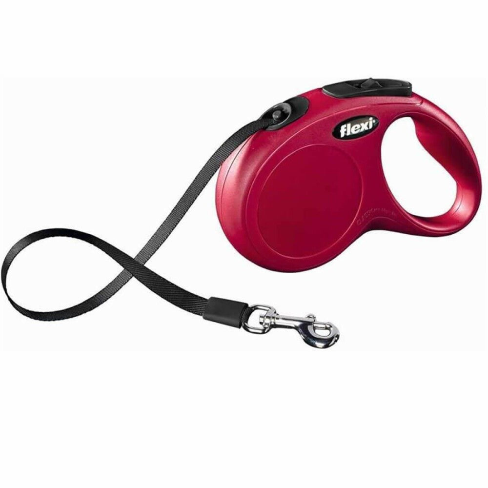 Flexi New Classic XS Retractable Tape Dog Leash Red 3m