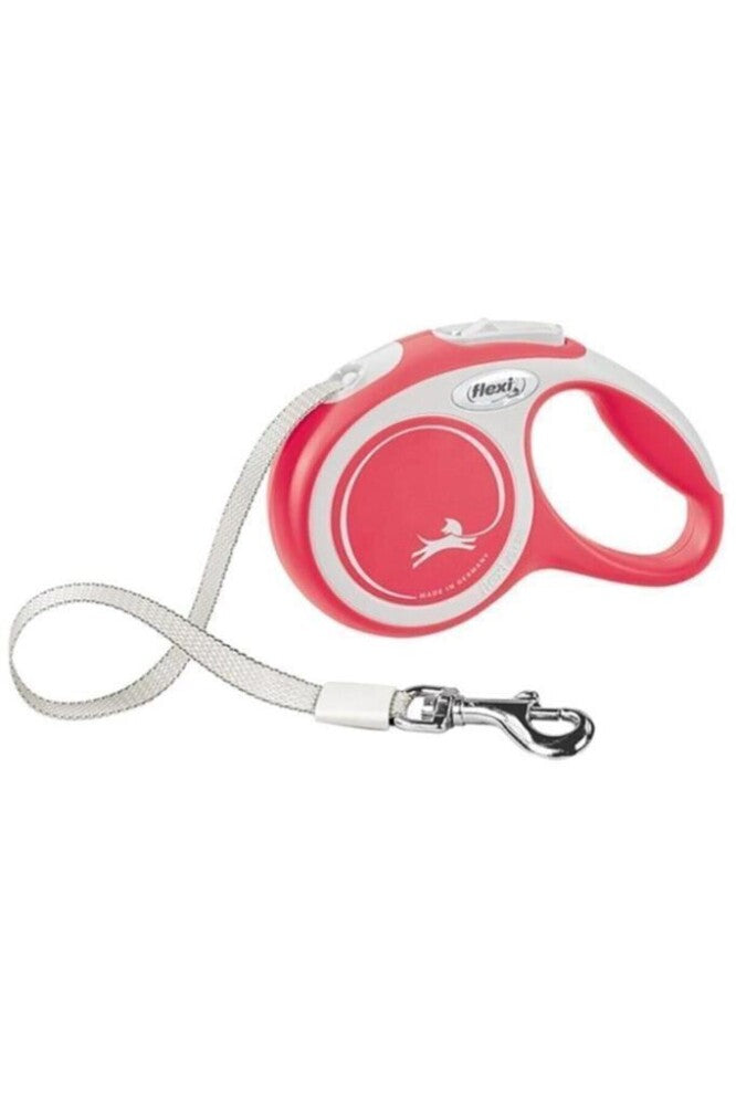 Flexi New Comfort Retractable Tape Dog Leash Red Small 5m