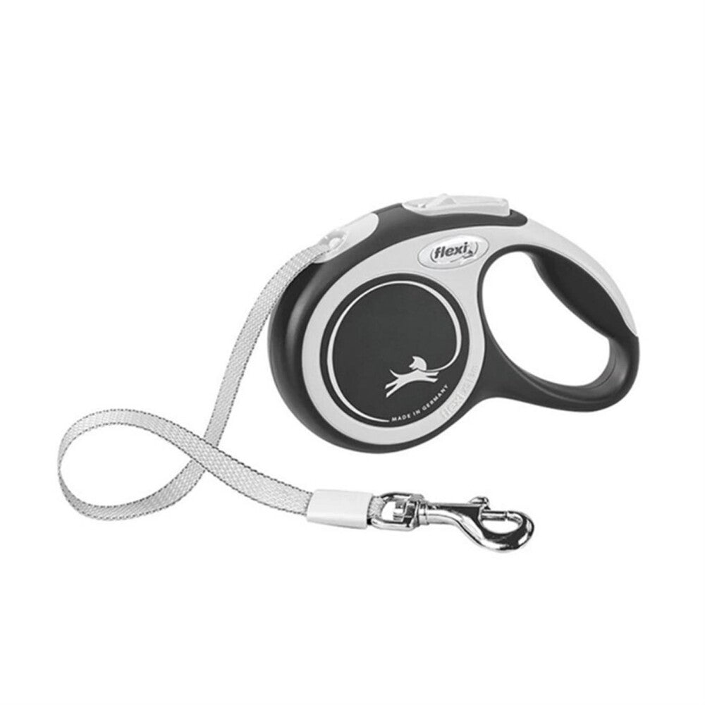 Flexi New Comfort Retractable Tape Dog Leash Small Black 5m