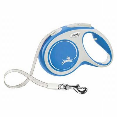 Flexi New Comfort Retractable Tape Dog Leash Large 5m Blue