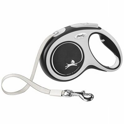 Flexi New Comfort Retractable Tape Dog Leash Large 5m Black