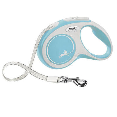Flexi New Comfort Retractable Tape Dog Leash Medium 5m Light Blue