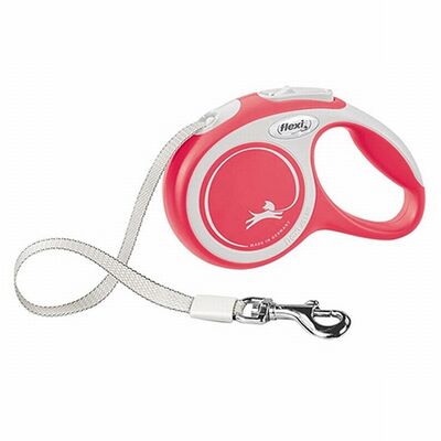 Flexi New Comfort Retractable Tape Leash Medium 5m Red