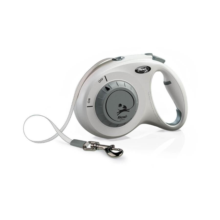 Flexi Select Light Grey 7m Retractable Tape Dog Leash