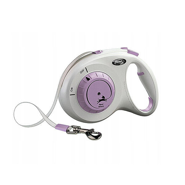 Flexi Select Retractable Tape Dog Leash Gray & Lilac 7m