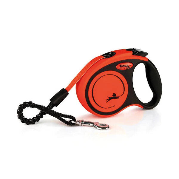 Flexi Xtreme Automatic Tape Dog Leash with Soft-Stop Orange 3m XS