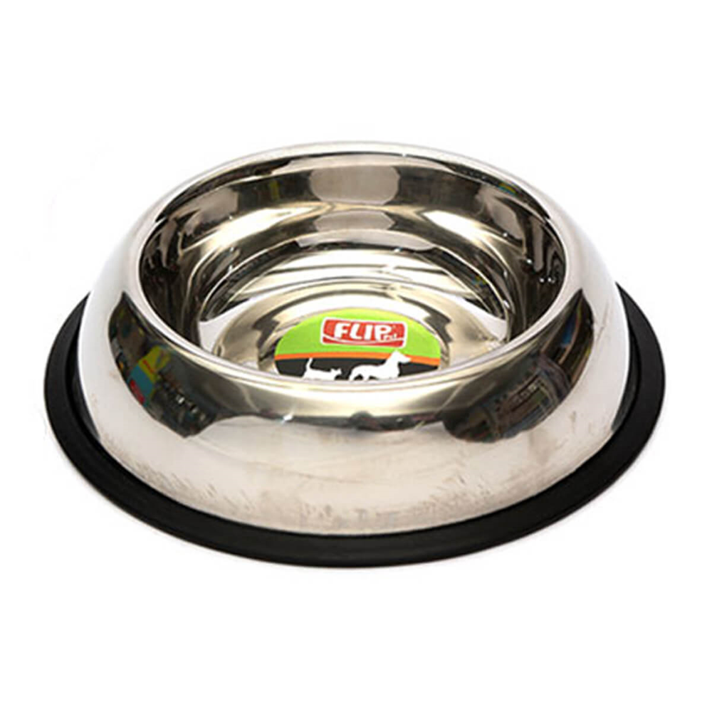 Flip Pet Stainless Steel Pet Bowl Non-Slip Base 1920 ml
