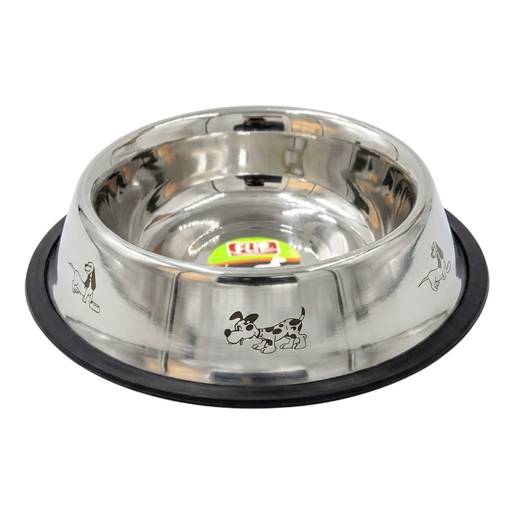 Flip Pet Stainless Steel Figured Pet Bowl for Cats & Dogs 8 oz