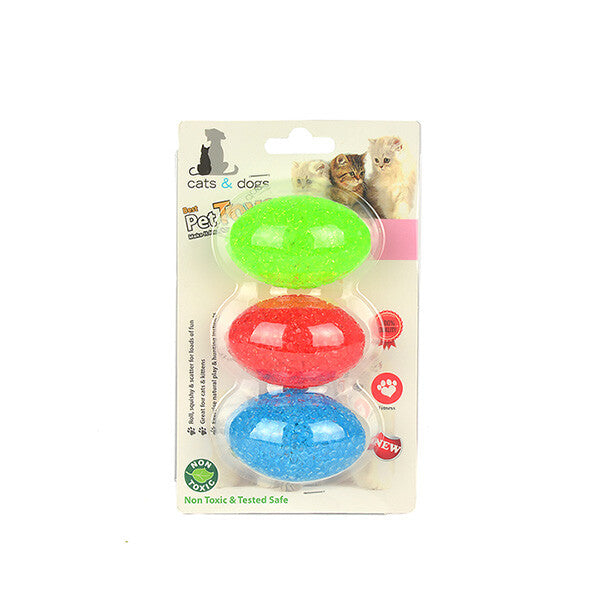 Flip Zilli Elips Cat Toy Balls with Bell, 3 Pack