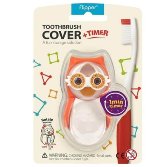 Flipper Orange Owl Hygienic Storage Case for Kids