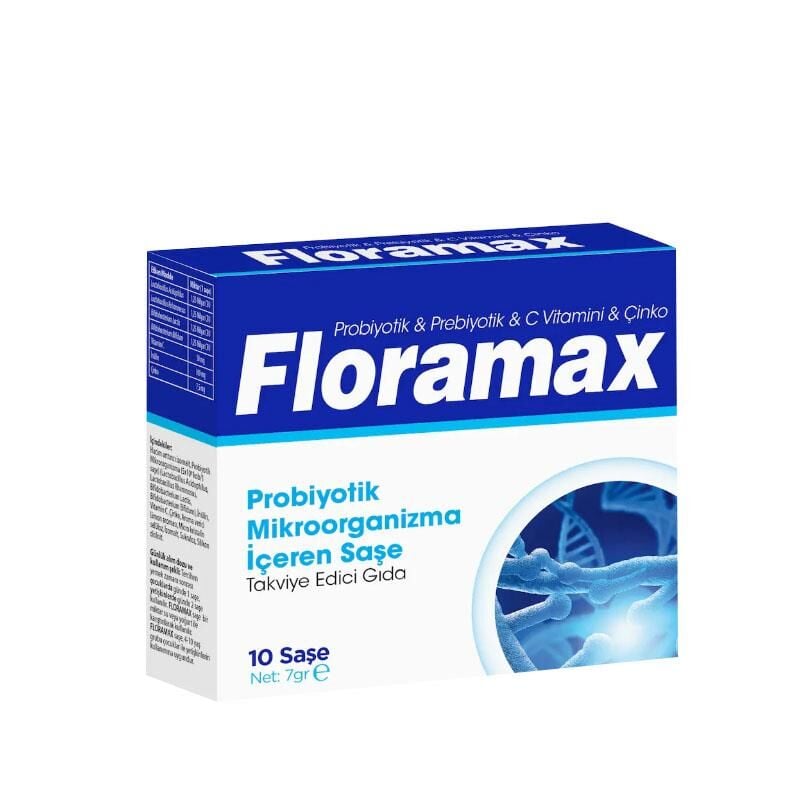 Floramax Probiotic & Prebiotic Supplement with Vitamin C 10 Sachets