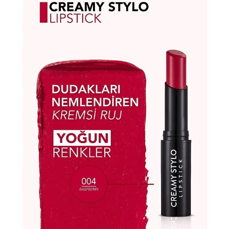Flormar Creamy Stylo Moisturizing Lipstick 004 Raspberry