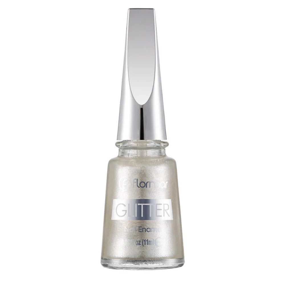 Flormar Glitter Nail Enamel GL12 White Pearl 11ml