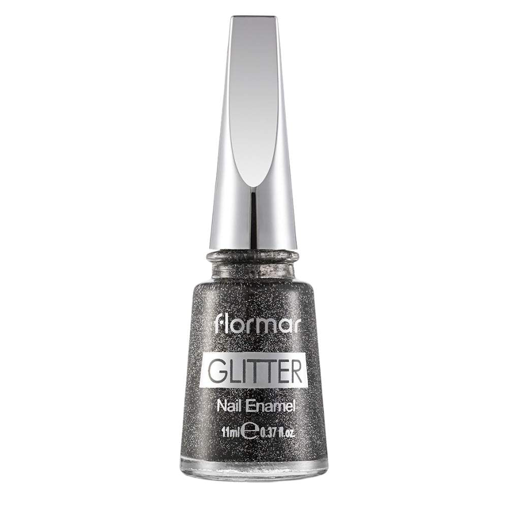 Flormar Glitter Nail Enamel GL13 Ash Cloud for Shimmering Nails